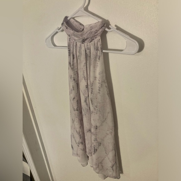 White House Black Market halter top in size small in plains snake ecru color - Picture 1 of 9